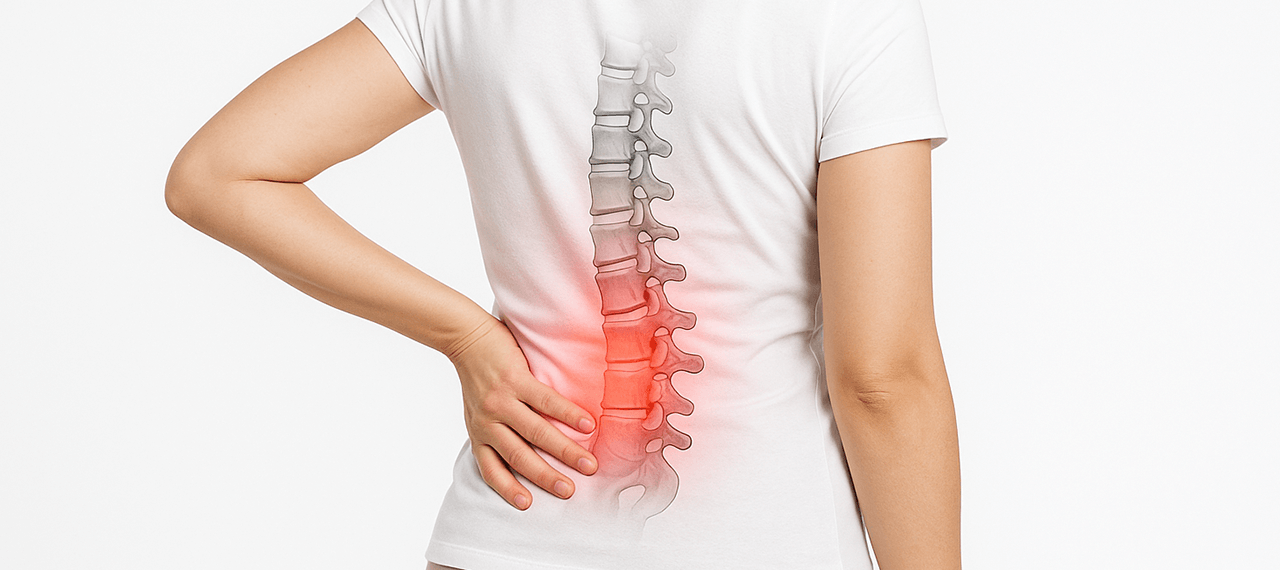 脊柱管狭窄症の症状で歩行に不安を感じる女性